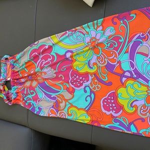 Trina Turk multicolor halter dress XS